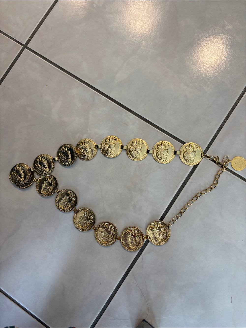 Gold Coin Link Waist Chain Belt for Women